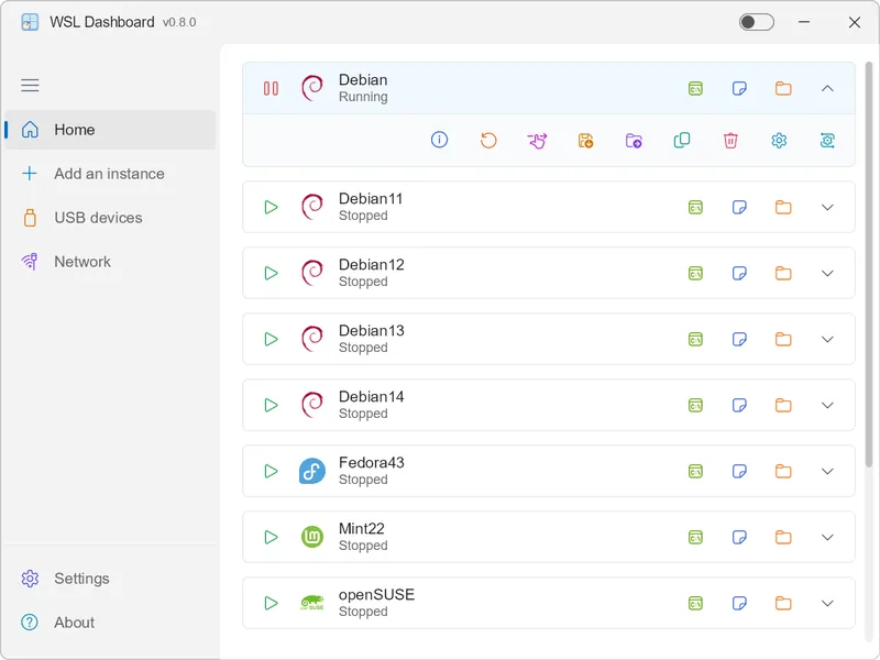 Picture of WSL Dashboard